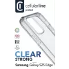 Cellularline Clear Strong - Galaxy S25 Edge twarde etui z gumowymi krawędziami