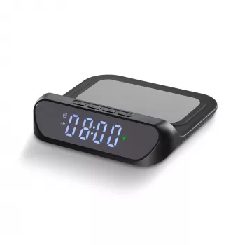 Tech Pop Budzik cyfrowy Czarny
