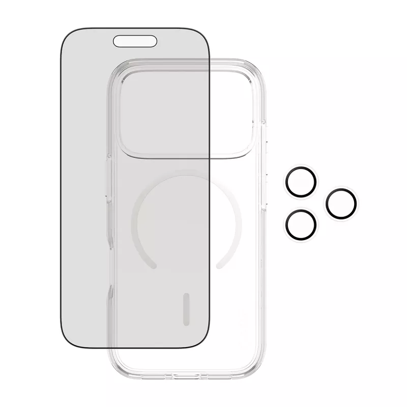 Etui prywatności PanzerGlass dla iPhone 17 Pro 3-w-1 — seria CARE, ochrona prywatności, zintegrowana osłona aparatu