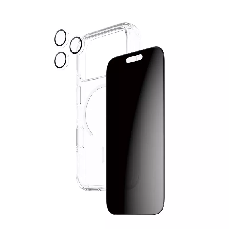 Etui prywatności PanzerGlass dla iPhone 17 Pro 3-w-1 — seria CARE, ochrona prywatności, zintegrowana osłona aparatu