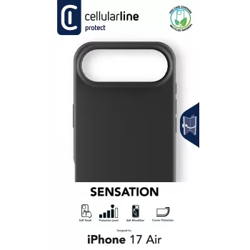 Cellularline Sensation - iPhone Air Ultra-soft silicone case with soft-touch finish, perfect to protect every detail of your iPhone Air with elegance and comfort.