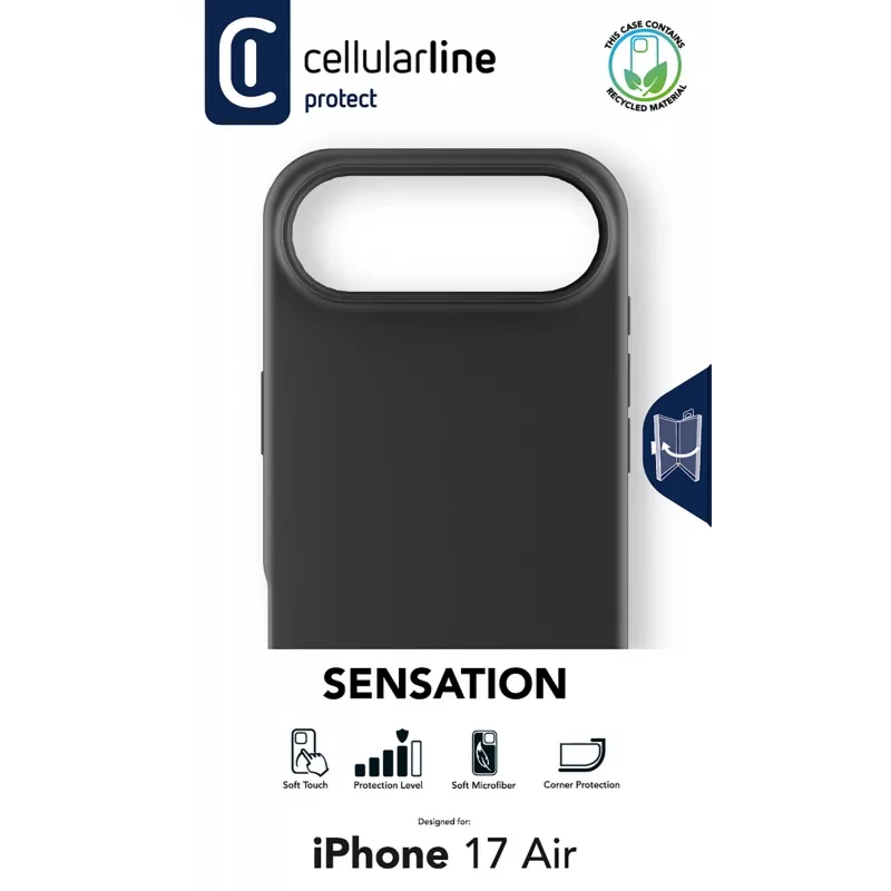 Cellularline Sensation - iPhone Air Ultra-soft silicone case with soft-touch finish, perfect to protect every detail of your iPhone Air with elegance and comfort.