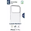 Cellularline Clear Protect - twarde etui iPhone 17 Pro z gumowanymi krawędziami