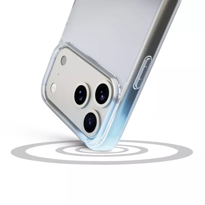 Cellularline Clear Protect - twarde etui iPhone 17 Pro z gumowanymi krawędziami