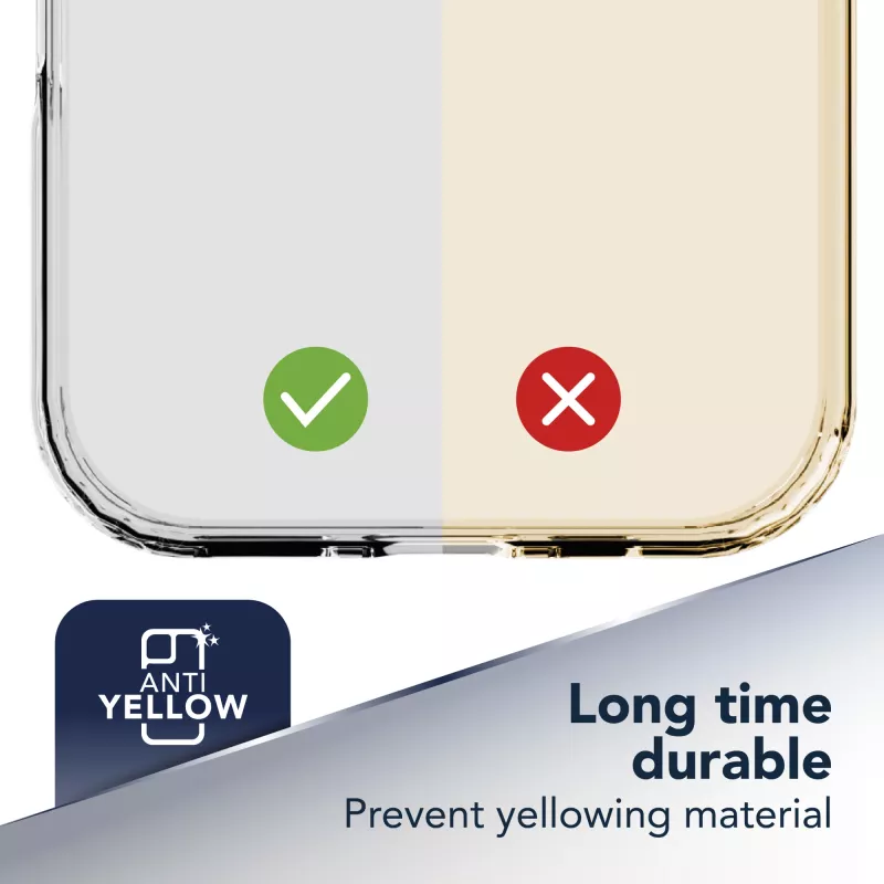 Cellularline Clear Protect - twarde etui iPhone 17 Pro z gumowanymi krawędziami