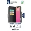 Cellularline Book Agenda - etui książkowe iPhone 17 ze skóry ekologicznej z zamknięciem magnetycznym
