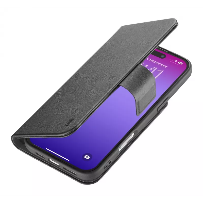 Cellularline Book Agenda - etui z efektem skóry dla iPhone 17 Pro z magnetycznym zapięciem