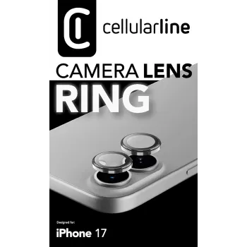 Cellularline Camera Lens Ring - iPhone 17 Szkło hartowane do ochrony aparatu