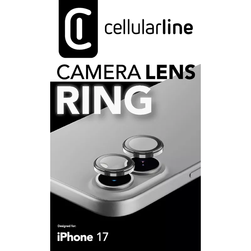 Cellularline Camera Lens Ring - iPhone 17 Szkło hartowane do ochrony aparatu