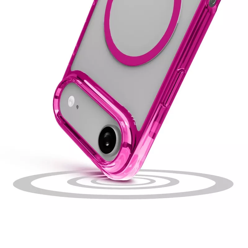 Cellularline Iconic Mag - przezroczyste etui iPhone Air z kolorowymi krawędziami, kompatybilne z ekosystemem MagSafe