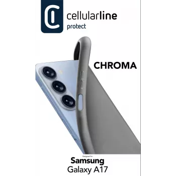 Cellularline Chroma - Galaxy A17 Kolorowe miękkie gumowe etui, Cover, Samsung, Galaxy A17, 17 cm (6.7 cala), Czarny
