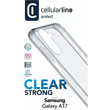 Cellularline Clear Strong - twarde etui Galaxy A17 z gumowymi krawędziami