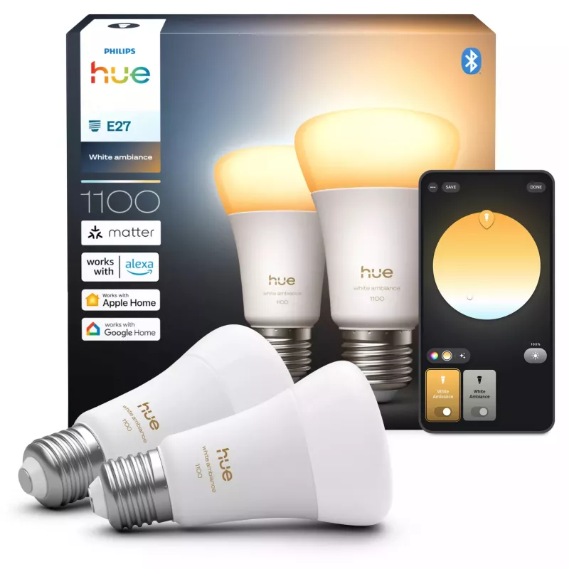 Philips Hue biały ambience A60 – inteligentna żarówka E27 – 1100