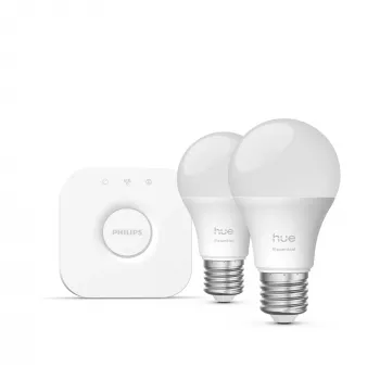 Philips Hue biały and colour ambience Essential starter kit: 2 E27 smart bulbs (806 lm)