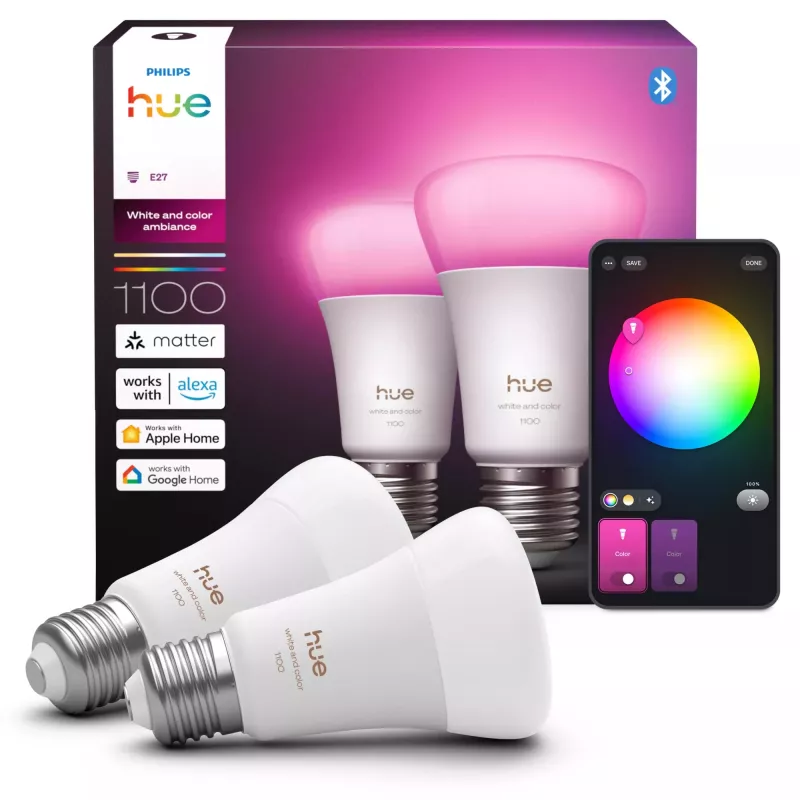 Philips Hue biały and colour ambience A60 – żarówka inteligentna E27 – 1100