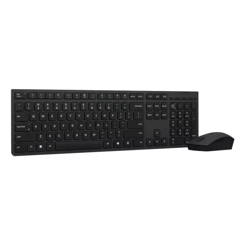 Zestaw klawiatury i myszy Lenovo 4X31R64328 — pełnowymiarowa (100%), RF Wireless + Bluetooth, układ niemiecki, czarna