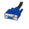 StarTech.com 10 ft 2-w-1 Uniwersalny kabel USB KVM, 3 m, USB, USB, VGA, Czarny, USB A + VGA