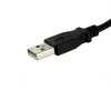 StarTech.com 1 ft Panel Mount USB kabel A to A - F/M, 0,3 m, USB A, USB A, USB 2.0, Męski/Żeński, Czarny