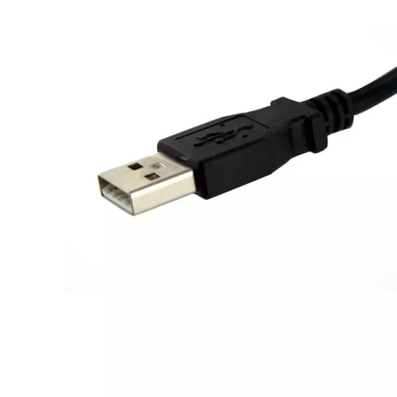 StarTech.com 1 ft Panel Mount USB kabel A to A - F/M, 0,3 m, USB A, USB A, USB 2.0, Męski/Żeński, Czarny