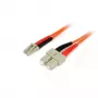 StarTech.com 2m Fiber Optic kabel - Multimode Duplex 50/125 - LSZH Fiber Jumper Cord - LC/SC