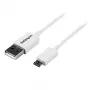 StarTech.com 2m biały kabel Micro USB - A na Micro B