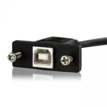 StarTech.com 3 ft Panel Mount USB kabel B to B - F/M, 0,91 m, USB B, USB B, USB 2.0, 0,48 Gbit/s, Czarny