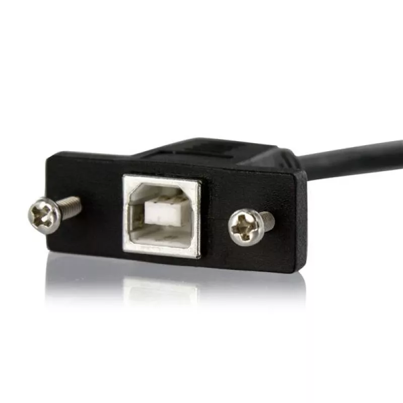 StarTech.com 3 ft Panel Mount USB kabel B to B - F/M, 0,91 m, USB B, USB B, USB 2.0, 0,48 Gbit/s, Czarny