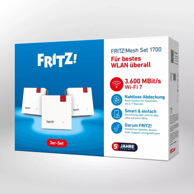 Mesh Set 20003133 mesh wi-fi system Dwupasmowy (2,4 GHz / 5 GHz) Wi-Fi 7 (802.11be) Biały 1 Wewnętrzna