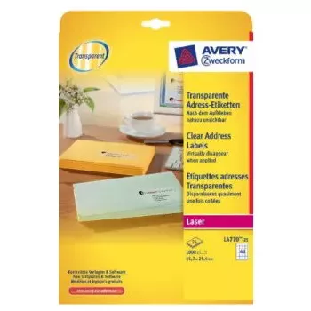 Etykiety do drukarek No name Avery L4770-25 — przezroczysty poliester, laser, 1000 szt.