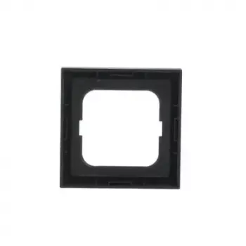 Zaślepka ścienna Busch-Jaeger 1721-885K czarna, termoplastyczna, bezśrubowa, 80×80 mm, grubość 11 mm