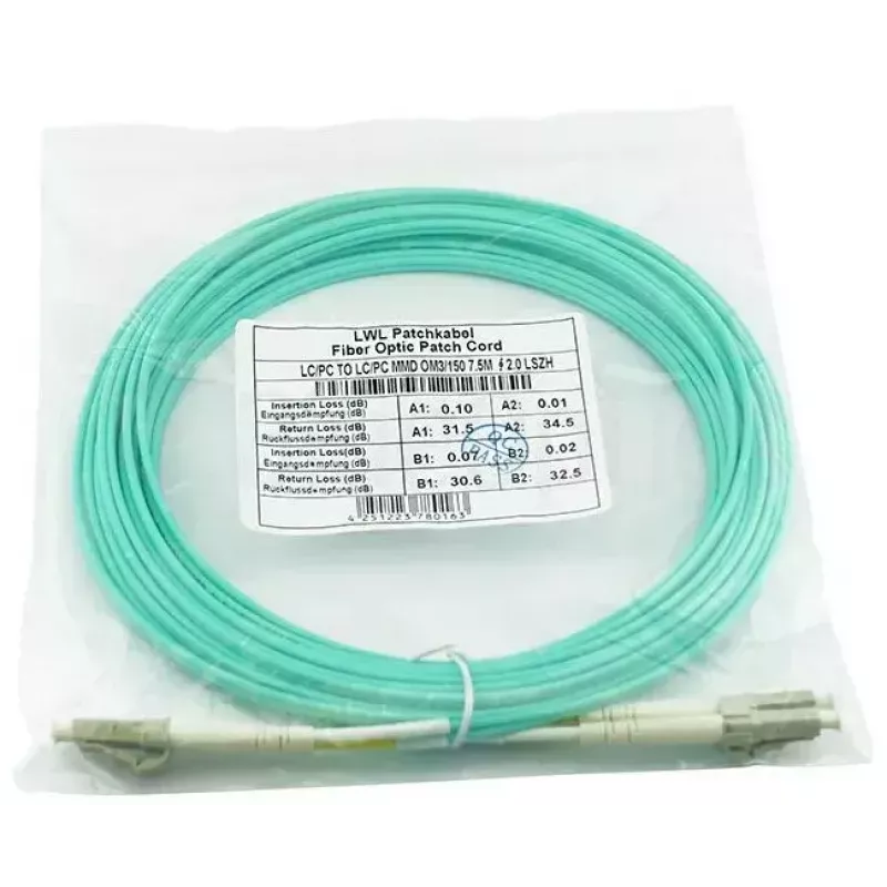 BlueOptics InfiniBand kabel światłowodowy 10m 2x LC LC/APC zielony