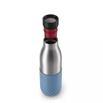 EMSA Bludrop Sleeve N3110700 butelka do picia Fitness, Sport 500 ml stal nierdzewna Niebieski, stal nierdzewna