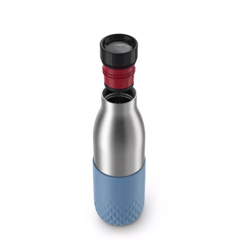 EMSA Bludrop Sleeve N3110700 butelka do picia Fitness, Sport 500 ml stal nierdzewna Niebieski, stal nierdzewna
