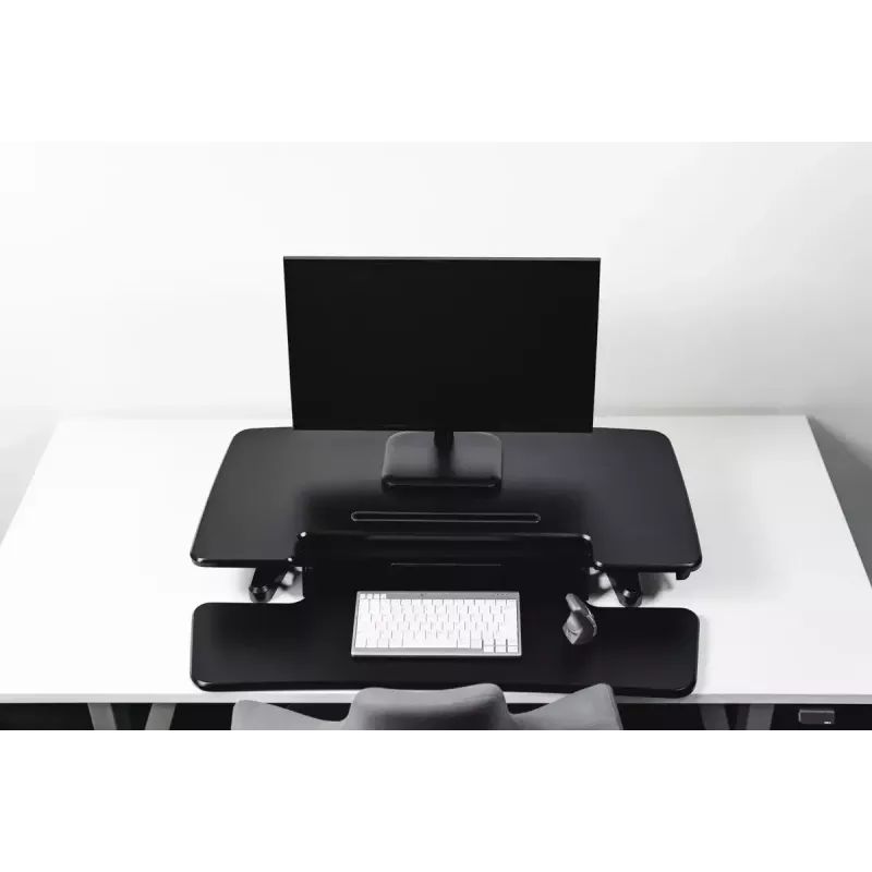 BakkerElkhuizen Regulowana podstawa do biurka Sit-Stand Desk Riser 2 Czarny
