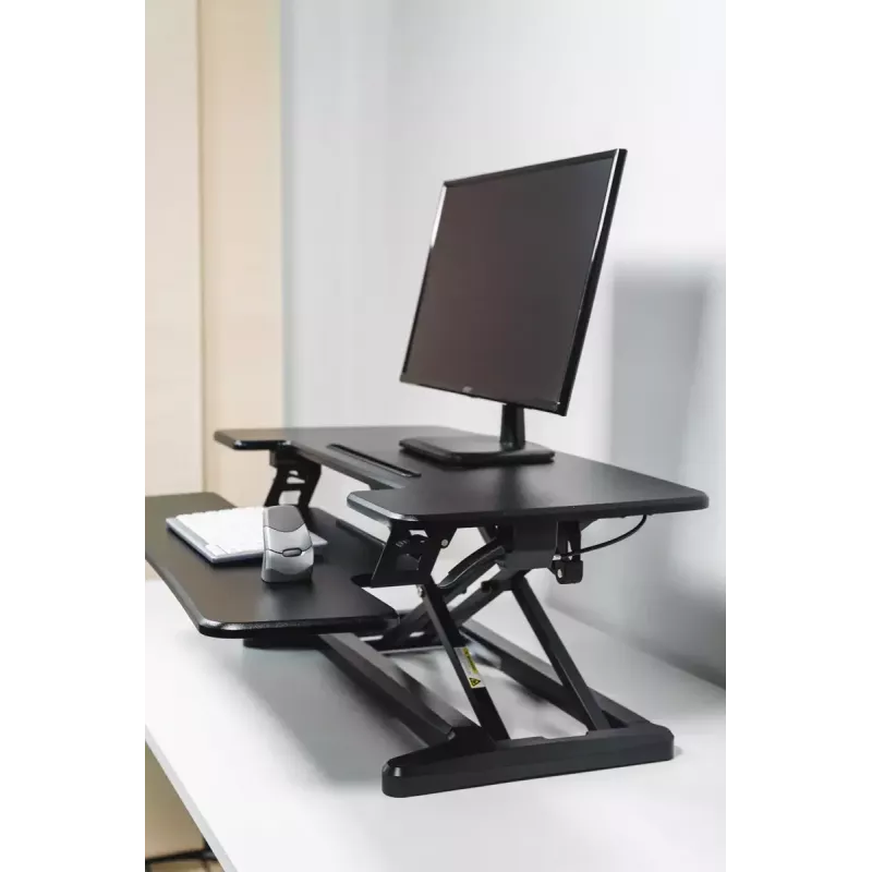 BakkerElkhuizen Regulowana podstawa do biurka Sit-Stand Desk Riser 2 Czarny