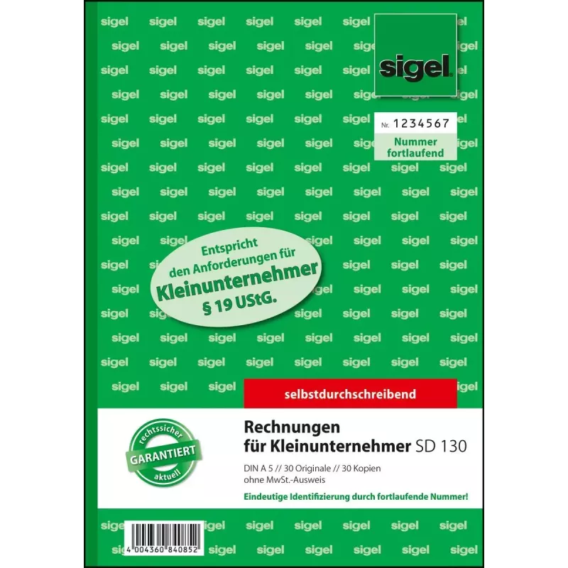 Formularz biznesowy Sigel SD130 A5 biało-żółty 60 arkuszy