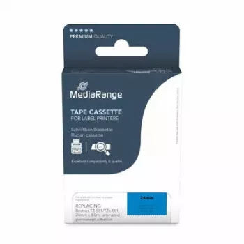 Taśma do drukarki MediaRange MRBTZ551 czarna 2.4 cm 8 m
