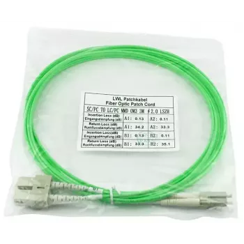 Kabel światłowodowy BlueOptics SFP3132GU1MK LC SC OM5 1 m mięta