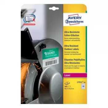 Etykieta samoprzylepna Avery L7911-10 Zaokrąglony prostokąt
