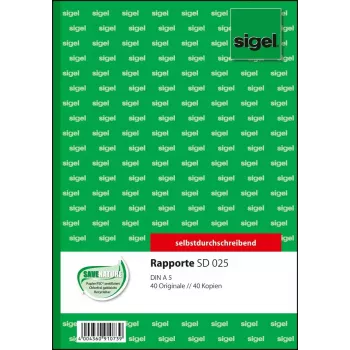 Formularz biznesowy Sigel SD025 zielony A5 80 arkuszy