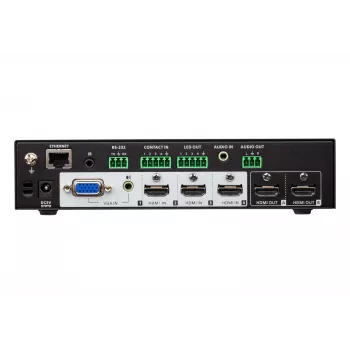 ATEN 4 x 2 True 4K Presentation Matrix Switch, Media presentation matrix switcher, 4096 x 2160 pikseli, 4096 x 2160, 3840 x 2160, Czarny, Metal, Przyciski