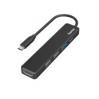 Hama USB-C hub, wieloportowy, 5 portów, 3x USB-A, USB-C, HDMI