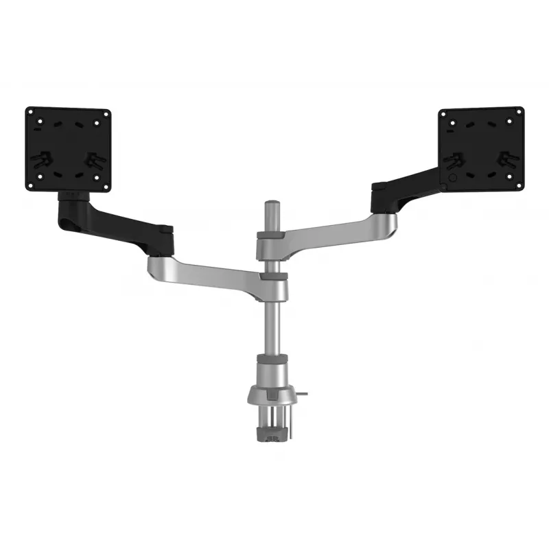 R-Go Tools Ramię do monitora R-Go Zepher Dual, do dwóch monitorów, w pełni regulowane, obciążenie 0–8 kg, 100% cyrkularny, czarny
