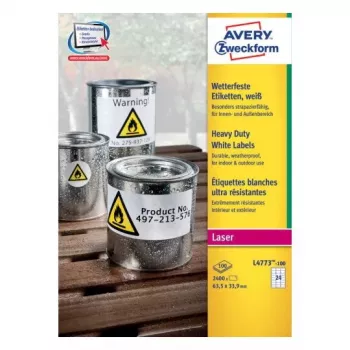 Samoprzylepna etykieta Avery L4773-100 Zaokrąglony prostokąt