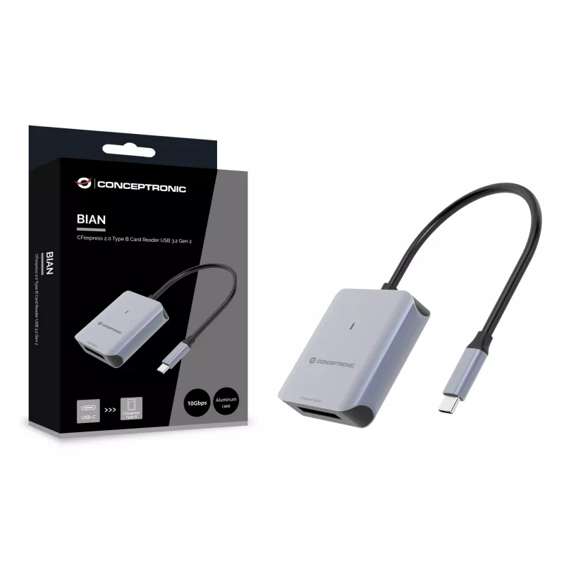 Conceptronic BIAN08G CFexpress 2.0 Type B Card Reader USB 3.2 Gen 2