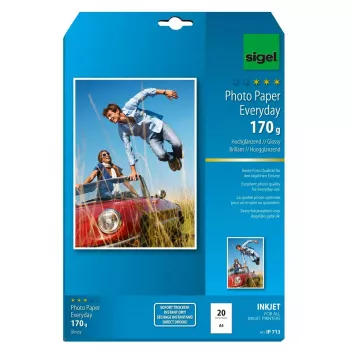 Papier fotograficzny A4 Sigel IP713 błyszczący 20 arkuszy biały