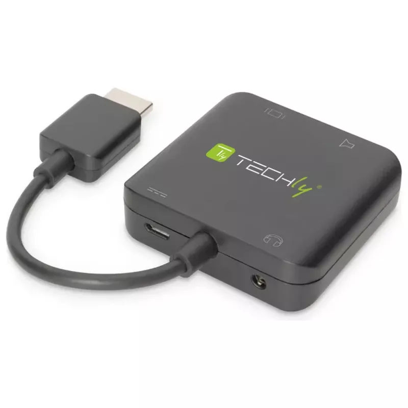 Techly Ekstraktor audio HDMI Stereo/Audio 5.1 kanałów 4K 3D IDATA HDMI-VGA8