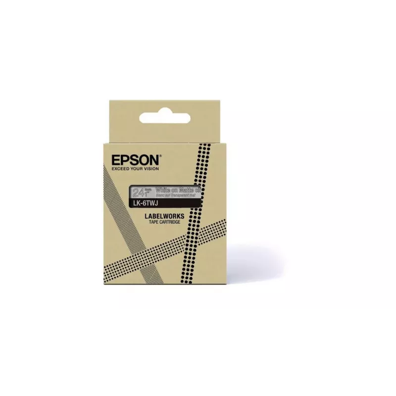 Taśma etykietowa Epson LK-6TWJ przezroczysto-biała termotransferowa 2,4 cm