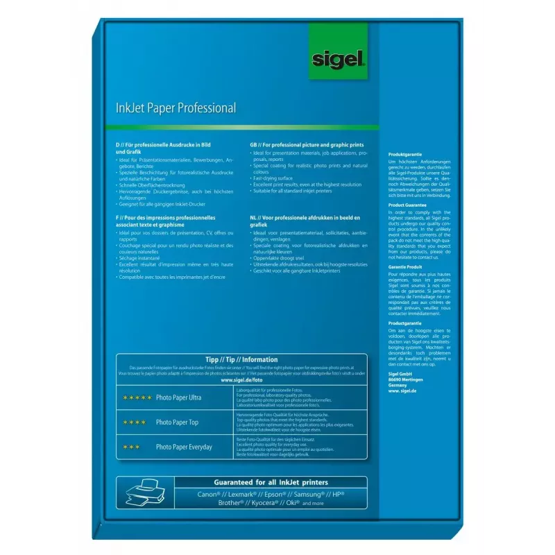 Papier do drukowania A4 Sigel IP288 matowy 200 arkuszy biały