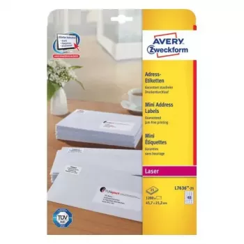 Etykieta samoprzylepna Avery L7636-25 zaokrąglony prostokąt
